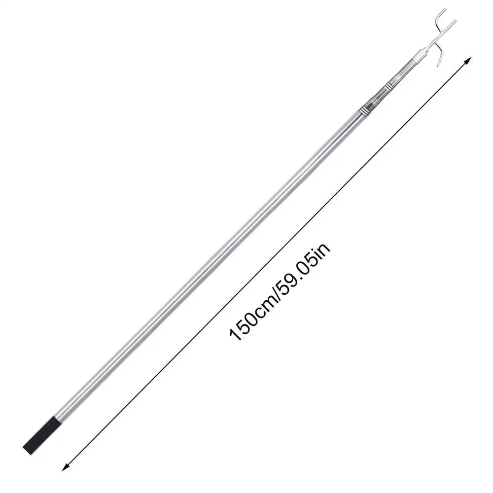 Cargo Retriever Hook 4.92Ft Pickup Truck Bed Heavy Duty Truck Accessories Telescoping Pole Stainless Steel Grabber Reacher Tool