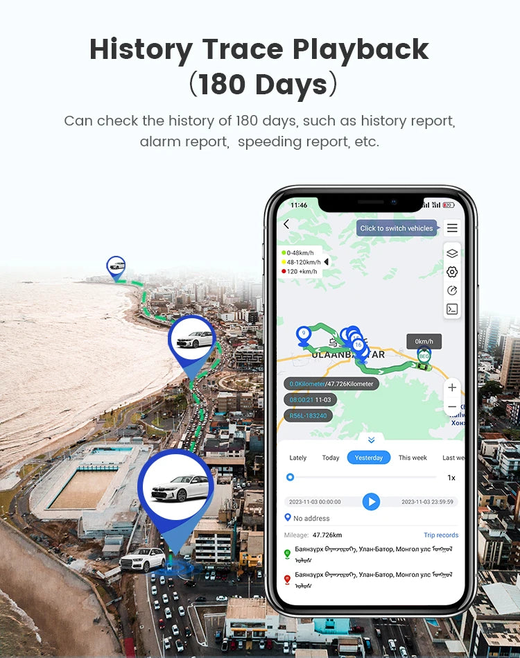 Car Anti-theft Vehiculo Devices  With Real Time Online  for Fleet