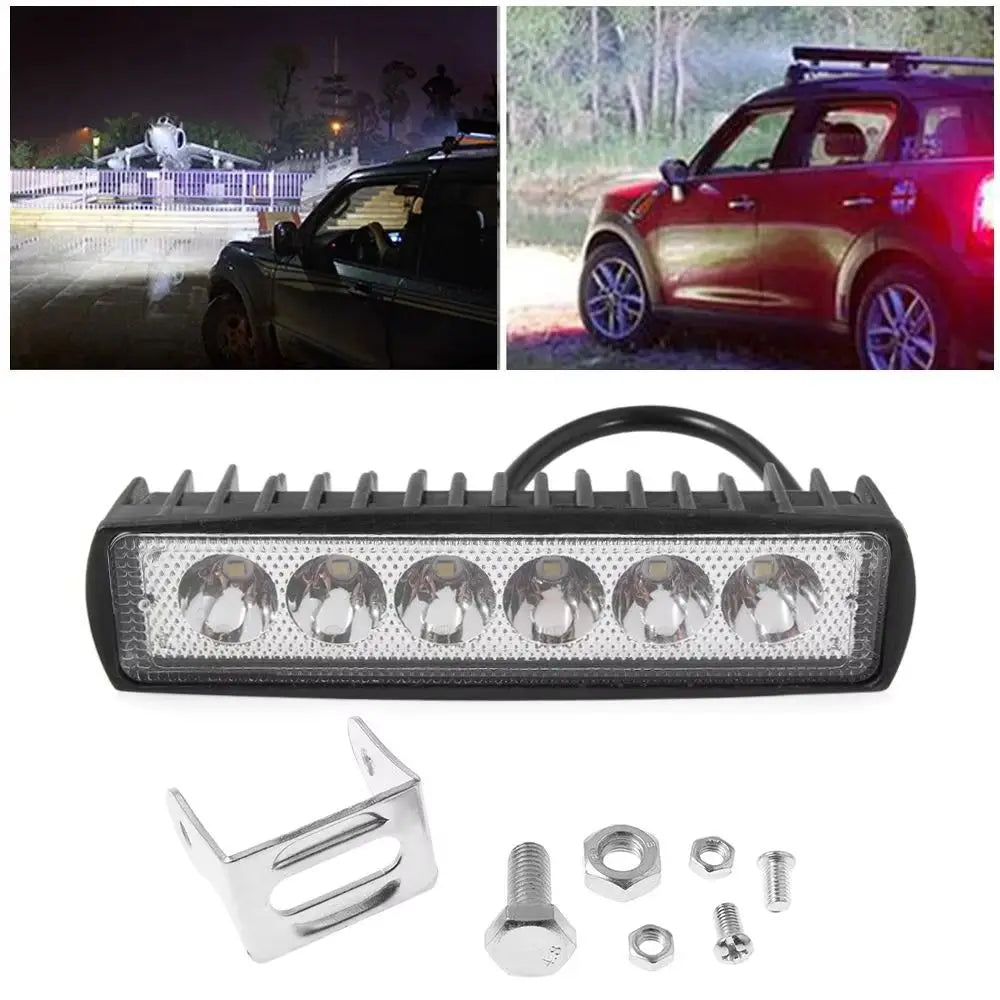 Light Bar 6 LED LED Car Work Light 800 LM High Bright DRL Spotlight 12 V 18 W Driving Fog Lamp Off-road Automobile