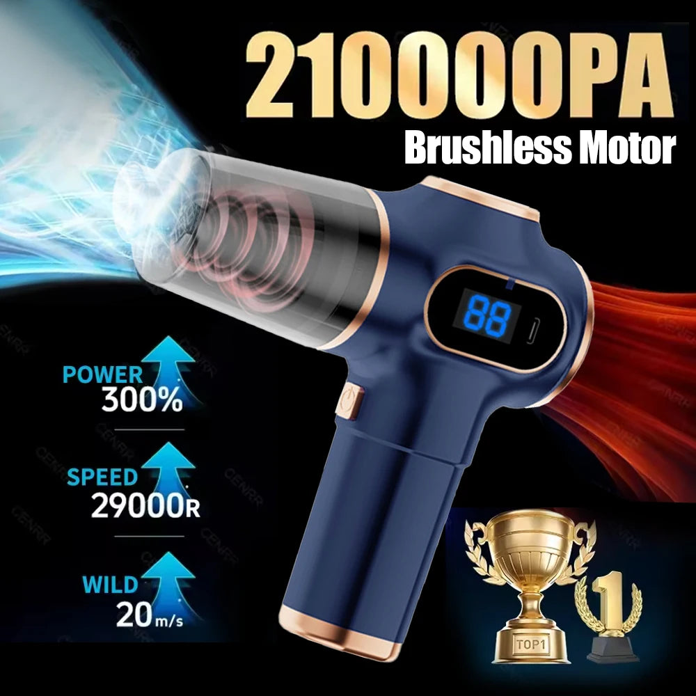 210000PA Car Vacuum Cleaner Portable Wireless Cleaner Powerful Strong Suction Handheld Cleaning Machine For Home Appliance