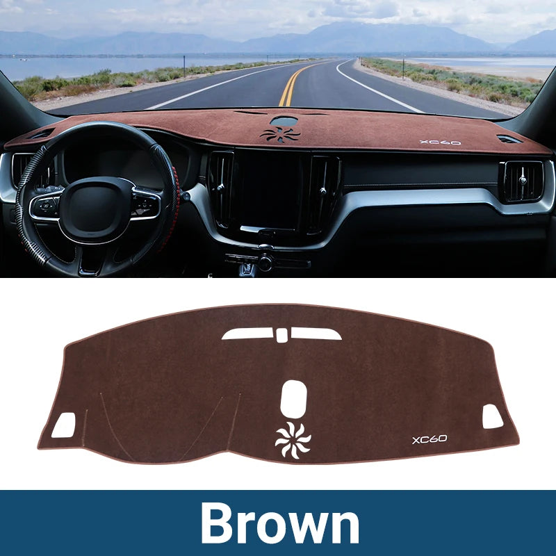 Car Dashboard Cover Avoid Light Pad Sun Shade Mats Non-Slip Case Anti-UV Carpets For Volvo XC60 2018 2019 2020 2021 2022 2023