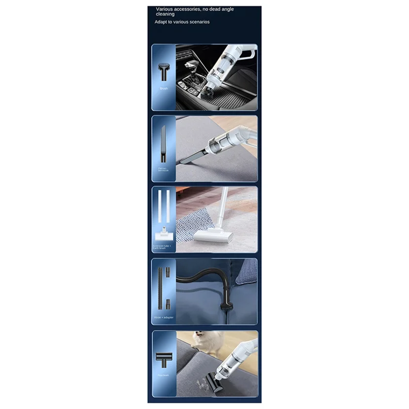 A01V-Vacuum Cleaner USB Charging Car Household Vacuum Cleaner Small Car With High Power Powerful Cleaning