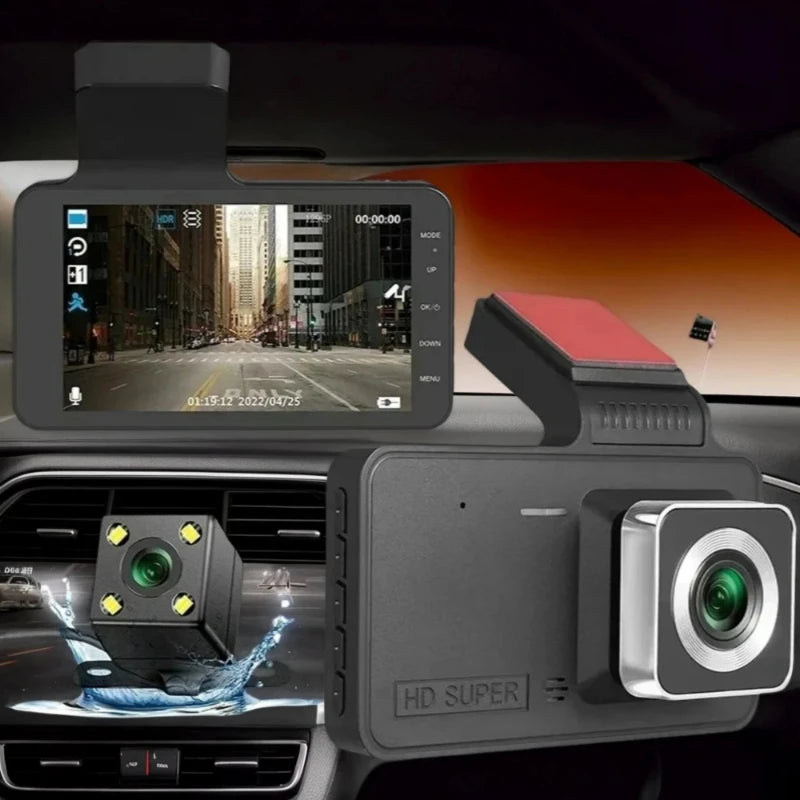 Dash Cam Front Rear View Camera Video Recorder Dual Lens Car DVR Cycle Recording Night Vision G Sensor 1080P Dashcam 4 Inch