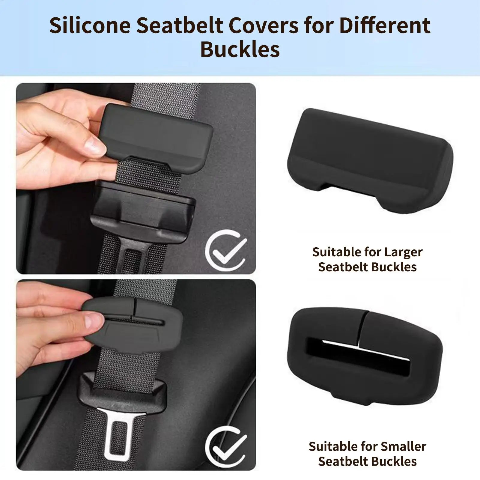 Universal Soft Silicone Seat Belt Buckle Protection Cover Car Seat Belt Buckle Protect Cover Anti Collision Case Car Seat Decor