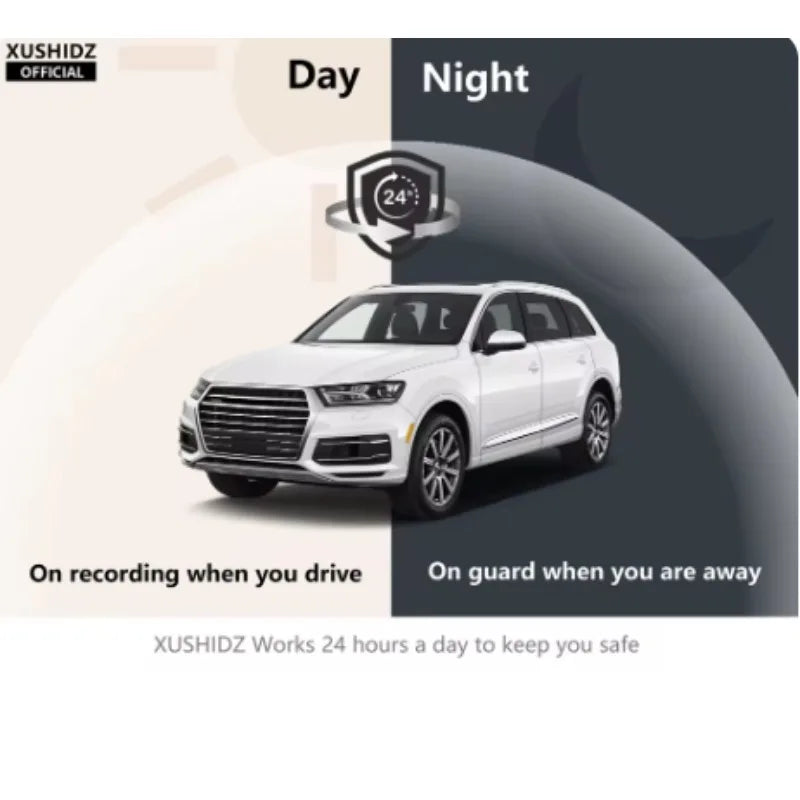 XUSHIDZ-Q08 Car Dash Cam – 170° Wide-Angle 1080P DVR with G-Sensor & Super Night Vision (Vehicle Recorder)