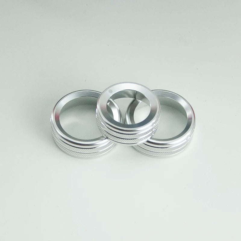 Car Dashboard A/C Control Knobs Decoration Ring Metal Trim Cover For Alfa Romeo MITO 2012-2018 Interior Accessories