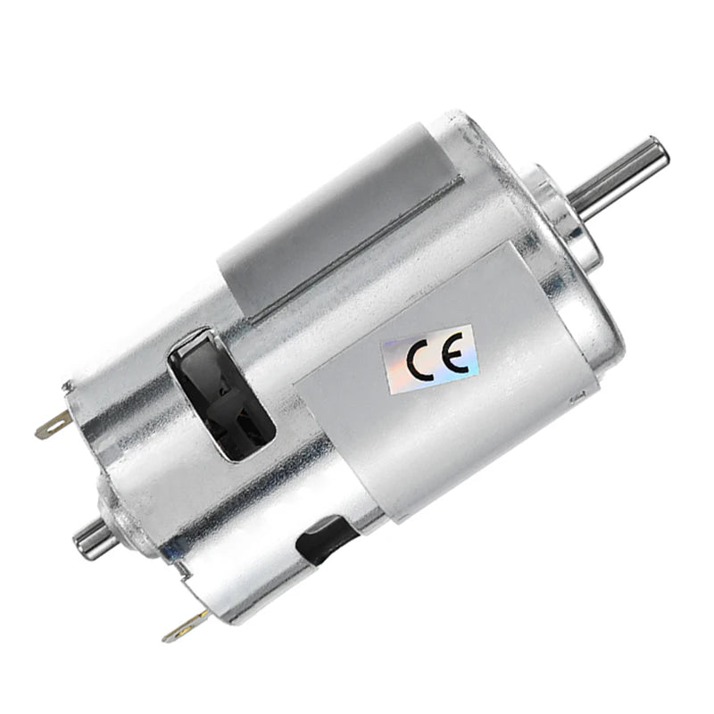 Motor de CC 775, máx. 21 000 RPM, 12 V-24 V CC, con cojinetes de bolas, gran par, alta potencia, bajo nivel de ruido, motorreductor, componentes electrónicos.