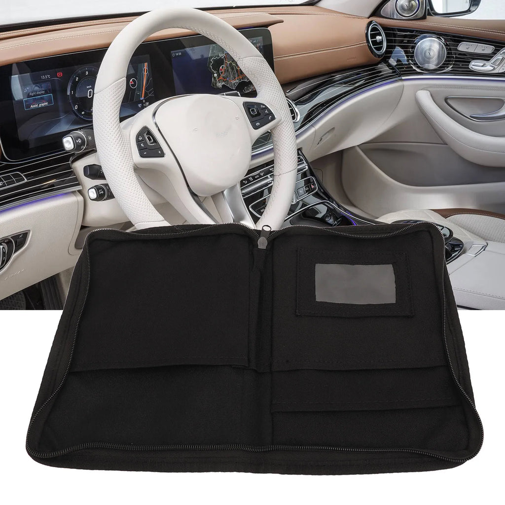 Car Glove Compartment Organizer Multifunctional Zipped Design Oxford Cloth  Car Document Holder Portable for Car