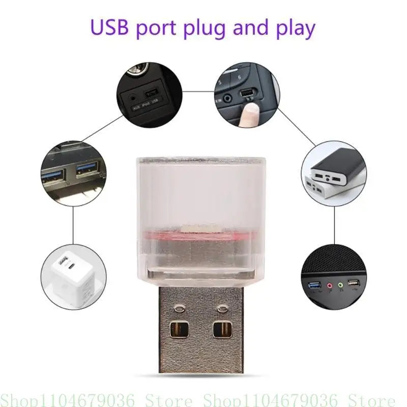 LED Car Light USB Interfaces Easy to Install Suitable for Personalizing & Cozy Vehicle Ambiances