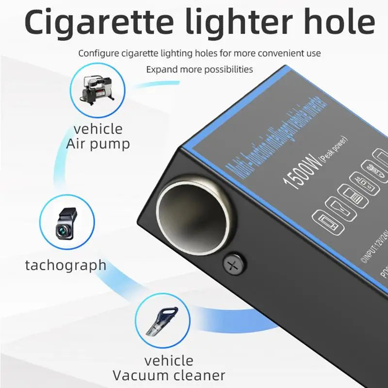 Car Charger Inverter Quick Charging Car Charger USB Charging Port Inverters For Vehicles Laptop Computer RV Truck