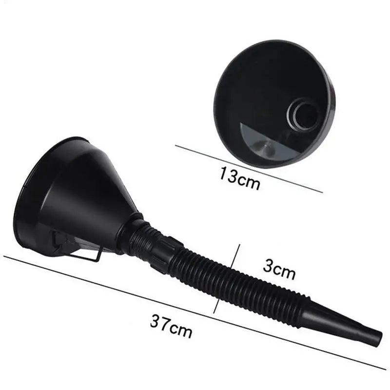 Car Engine Refueling Funnel with Filter Car Motorcycle Truck Oil Gasoline Filling Strainer Extension Pipe Hose Funnels Tool