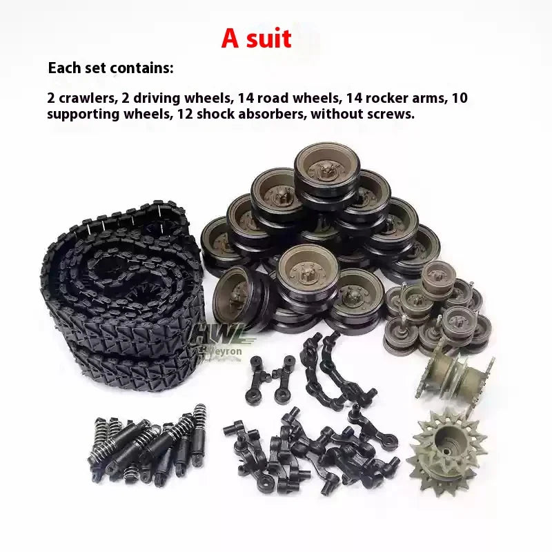 Henglong 3838-1m26 Tank Accessories Car Shell Plastic Track Drive Induced Road Wheel Rocker Arm Complete Set Of Accessories