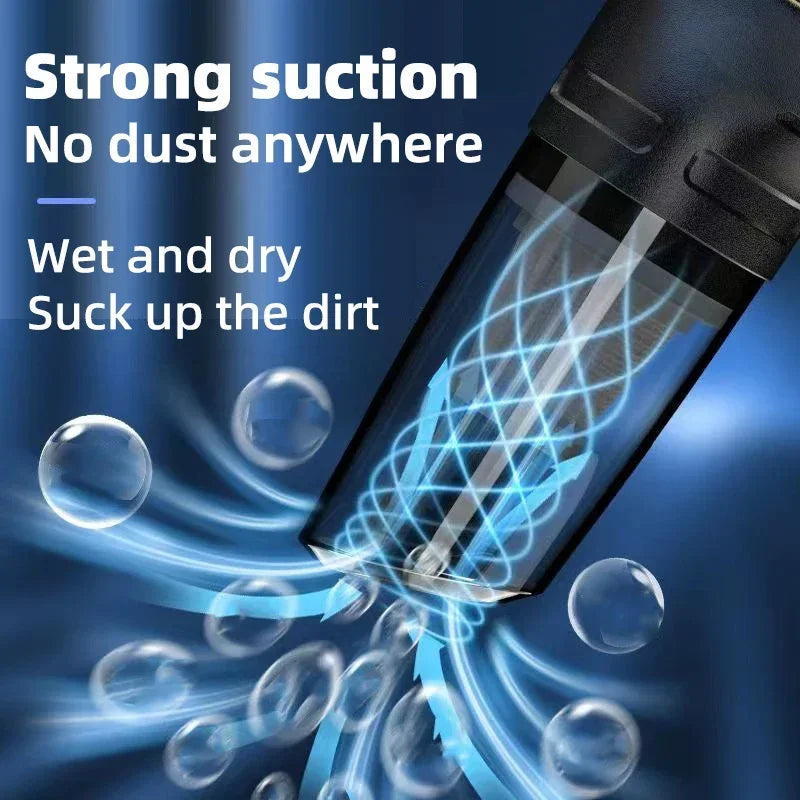 1 Set Car Mounted Vacuum Cleaner Handheld Powerful Suction Rechargeable Car and Home Dual Use Small Wireless Vacuum Cleaner