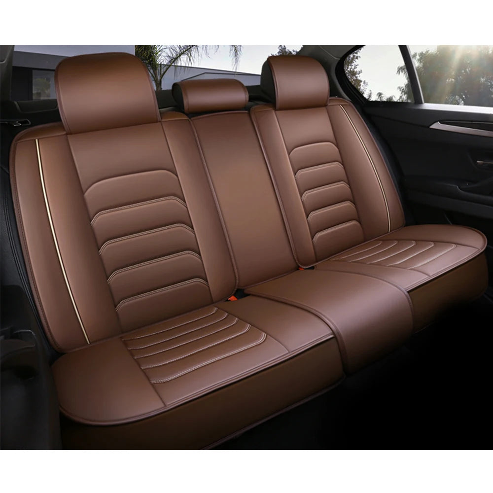 Leather Car Seat Cover for Mitsubishi ASX Lancer 9 10 Pajero 4 2 Sport l200 Outlander xl Montero Carisma Mirage Auto Accessories
