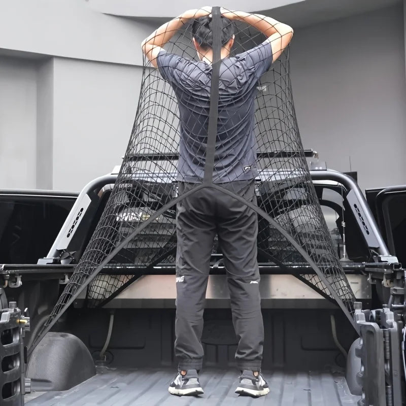Multi-functional elastic truck trunk net, high-strength cargo net, practical design, flexible transportation safety net