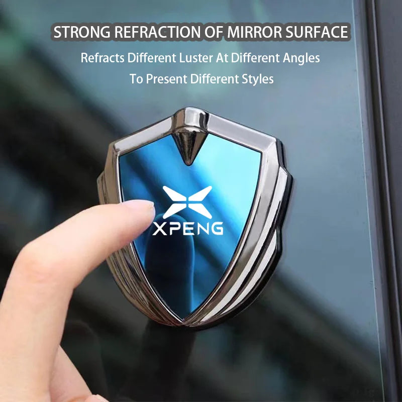 For Xiaopeng Xpeng G6 G9 P7 P7I G3 G3i P5 MONA M03 2025 Accessories Car Body Metal Shield Decorative Sticker Modification Emblem