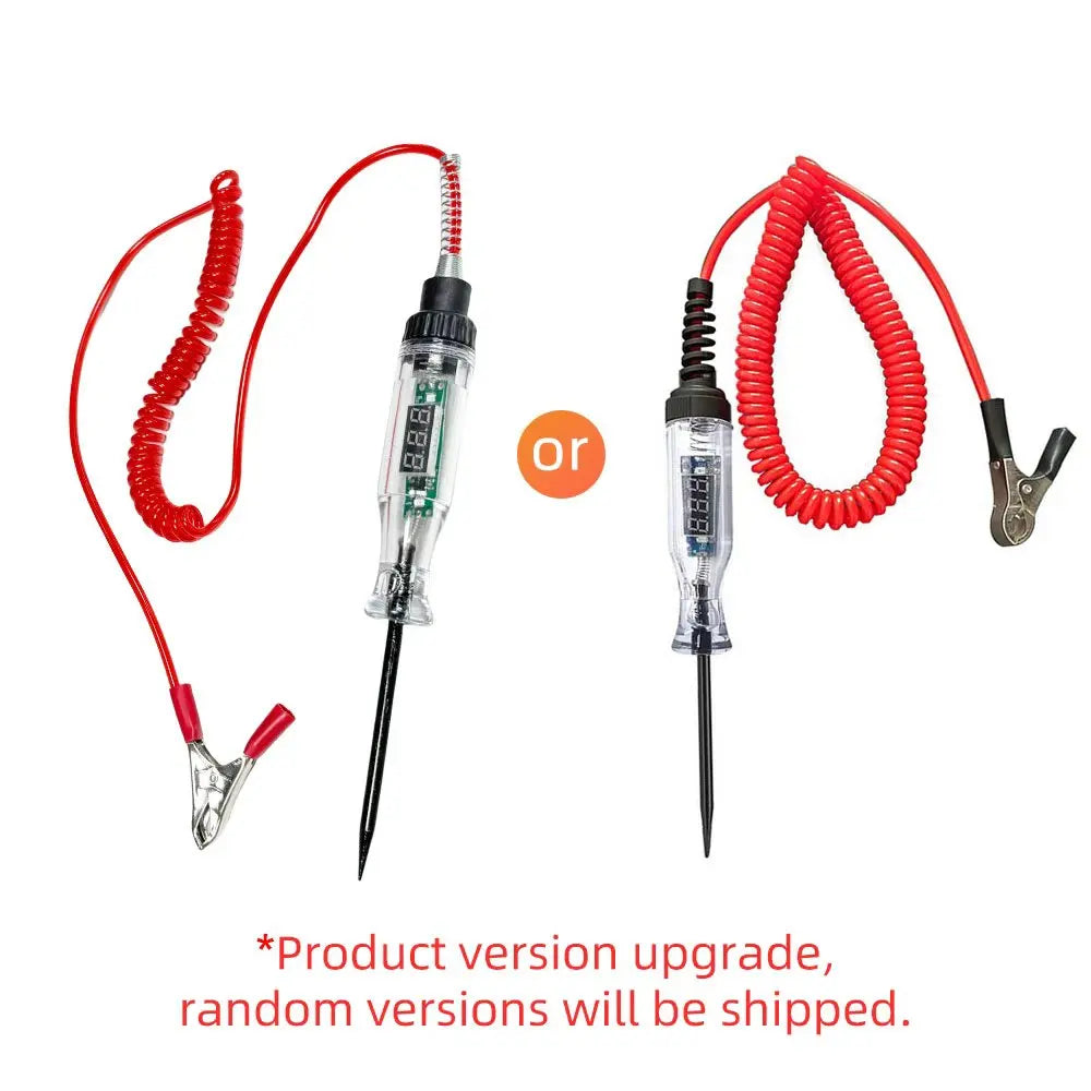 Comprobador de voltaje para coche y camión de 6 V, 12 V y 24 V: Sonda de diagnóstico de circuitos, herramienta de medición eléctrica para bombillas y reparación de automóviles.
