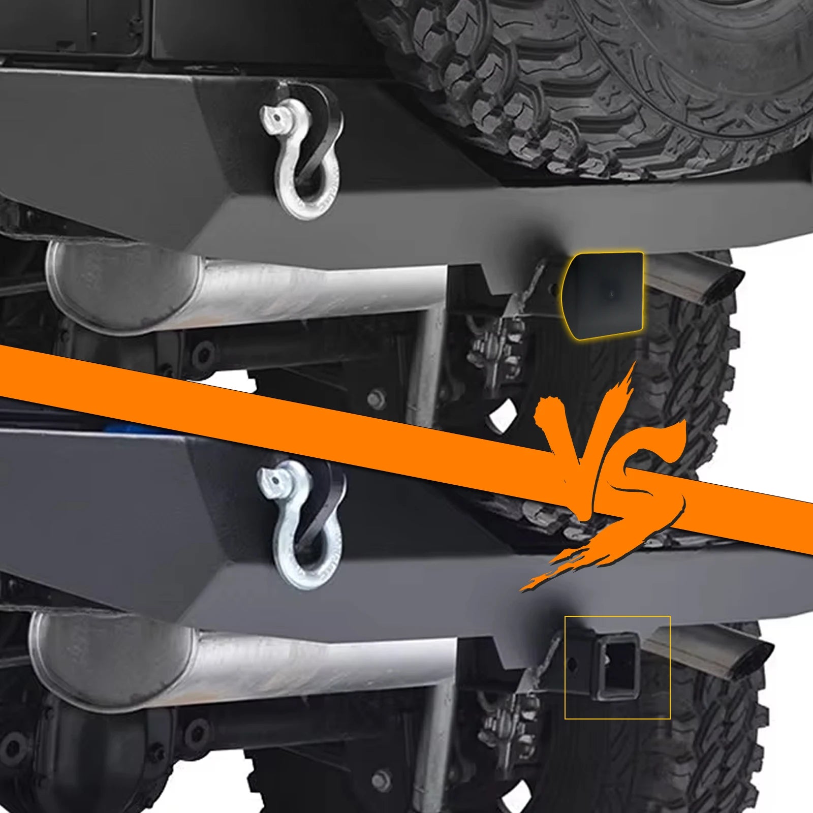 Tow Hitch Cover For Truck Trailer 2" 50mm Suv Receiver Plug Insert Car Styling Cap Towing Hauling Black Hitch Blank Cover Tube