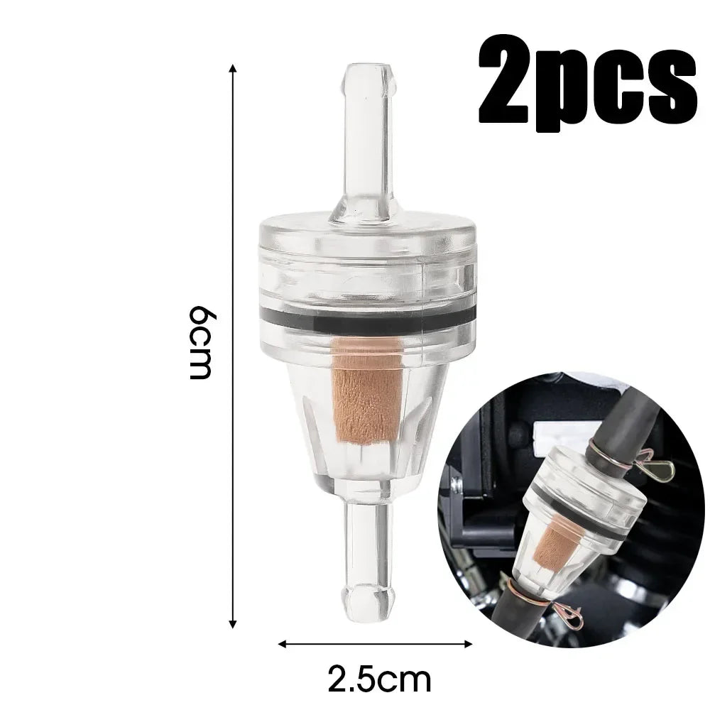 10-1pcs Motorcycle Fuel Filter Inline Gas Gasoline Filter for Dirt Pite Bike ATV UTV 1/4" Transparent Motorbike Accessories