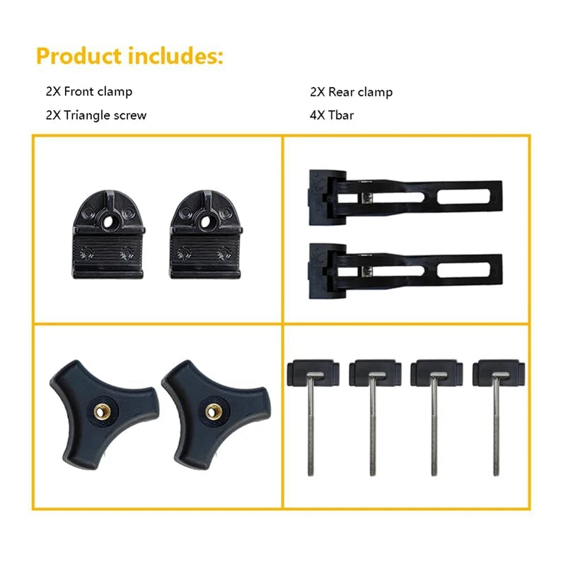 A01F-Truck Bed Tonneau Cover Installation Kit For Hard Folding, Suitable For Tri-Fold & Quad-Fold