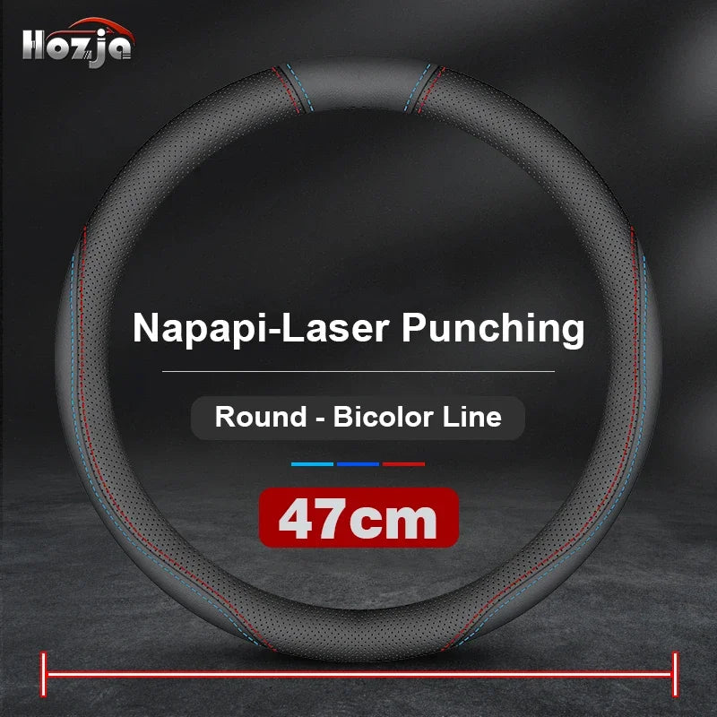Large Size Bus Truck Steering Wheel Cover Leather Braid Cover for MAN TGS TGX E TGE CIT TGL TGM Auto Interior Accessories