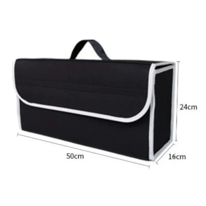 Car Organizer Bag Car Trunk Organizer Anti Slip Compartment Boot Storage Felt Cloth Storage Bag