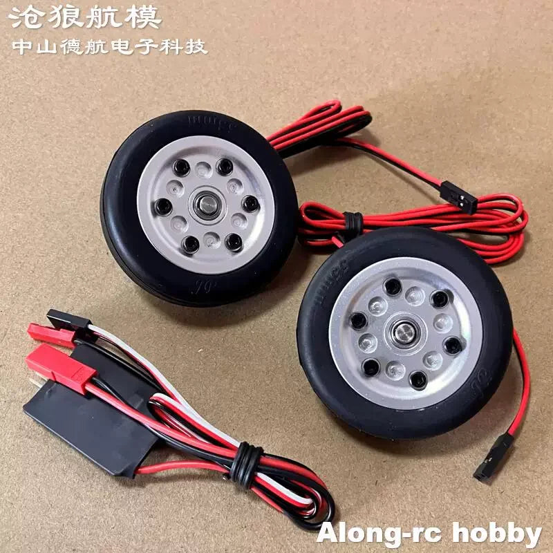 Aeromodelling Brake Wheel Electric Brake Wheel RC Plane 50-70mm with ABS Smart 3 Modes Remote Control Airplane Toys for Children