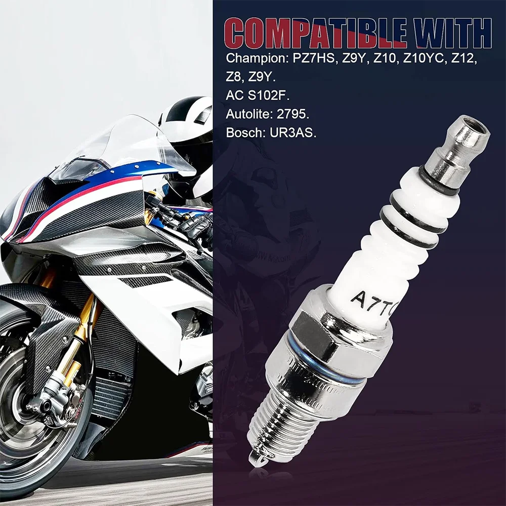 Bujía A7TC para GY6 50cc-150cc ATV Scooter Pit Dirt Pocket Bike Ciclomotor Go Kart Quad Buggy TaoTao Buyang Roketa Sunl Baja