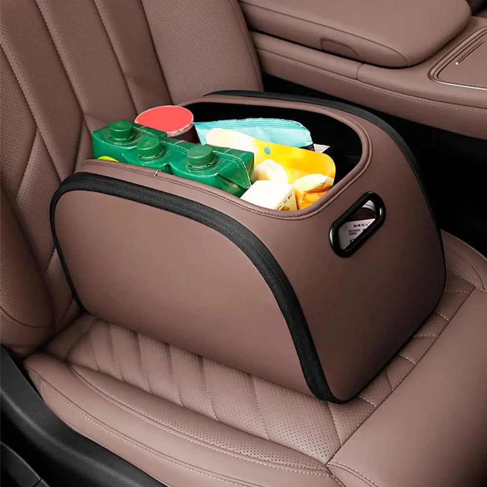 Trunk Organizer Space Saving Large Capacity Leather Car Trunk Storage Organizer For Truck SUV RV Sedan Auto Interior Grocery