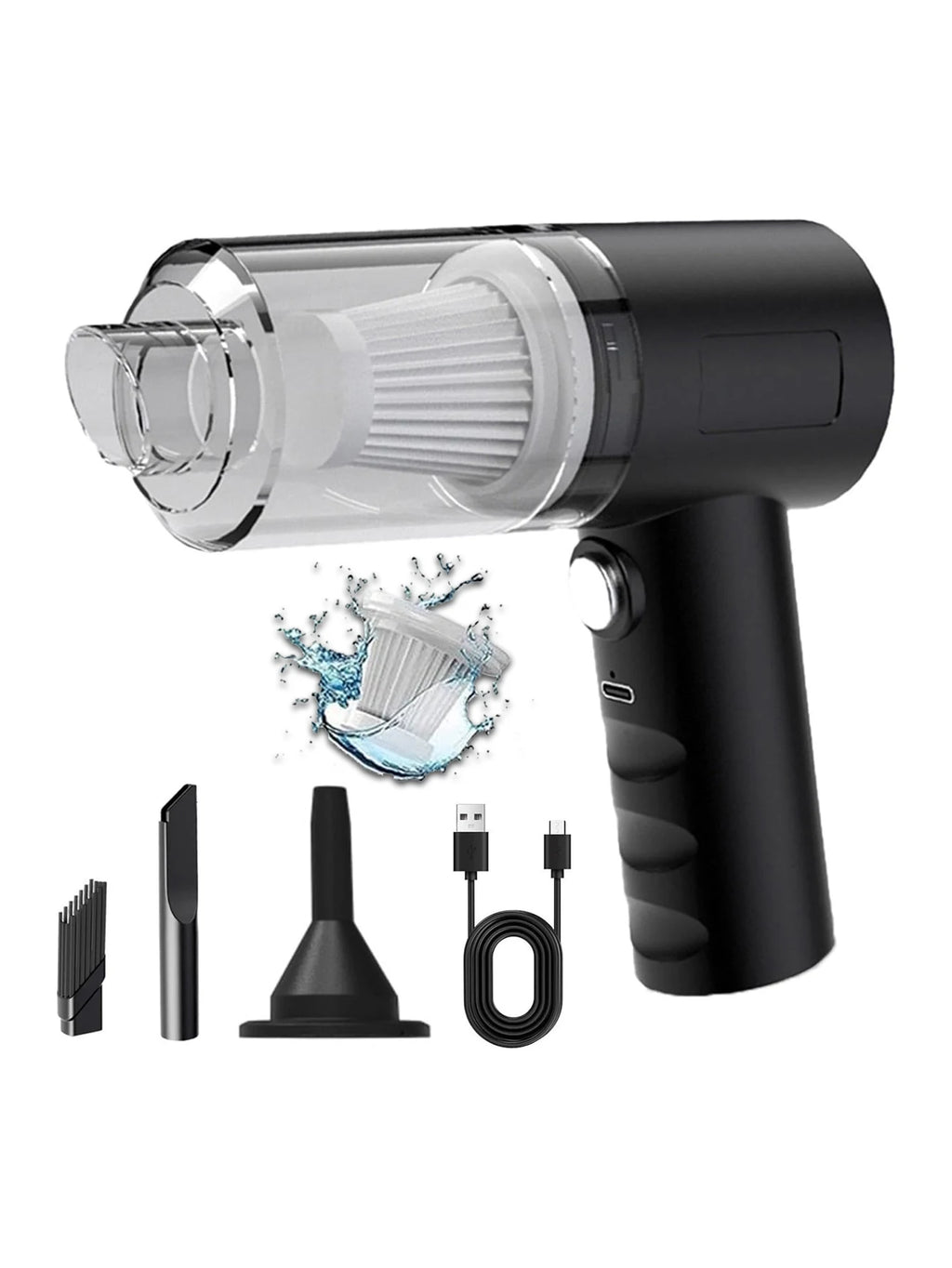 2 IN 1 Car Vacuum,  Portable Mini Cordless Cleaner, Handheld Vacuum For Home, Car, Office Desk, Powerful Suction