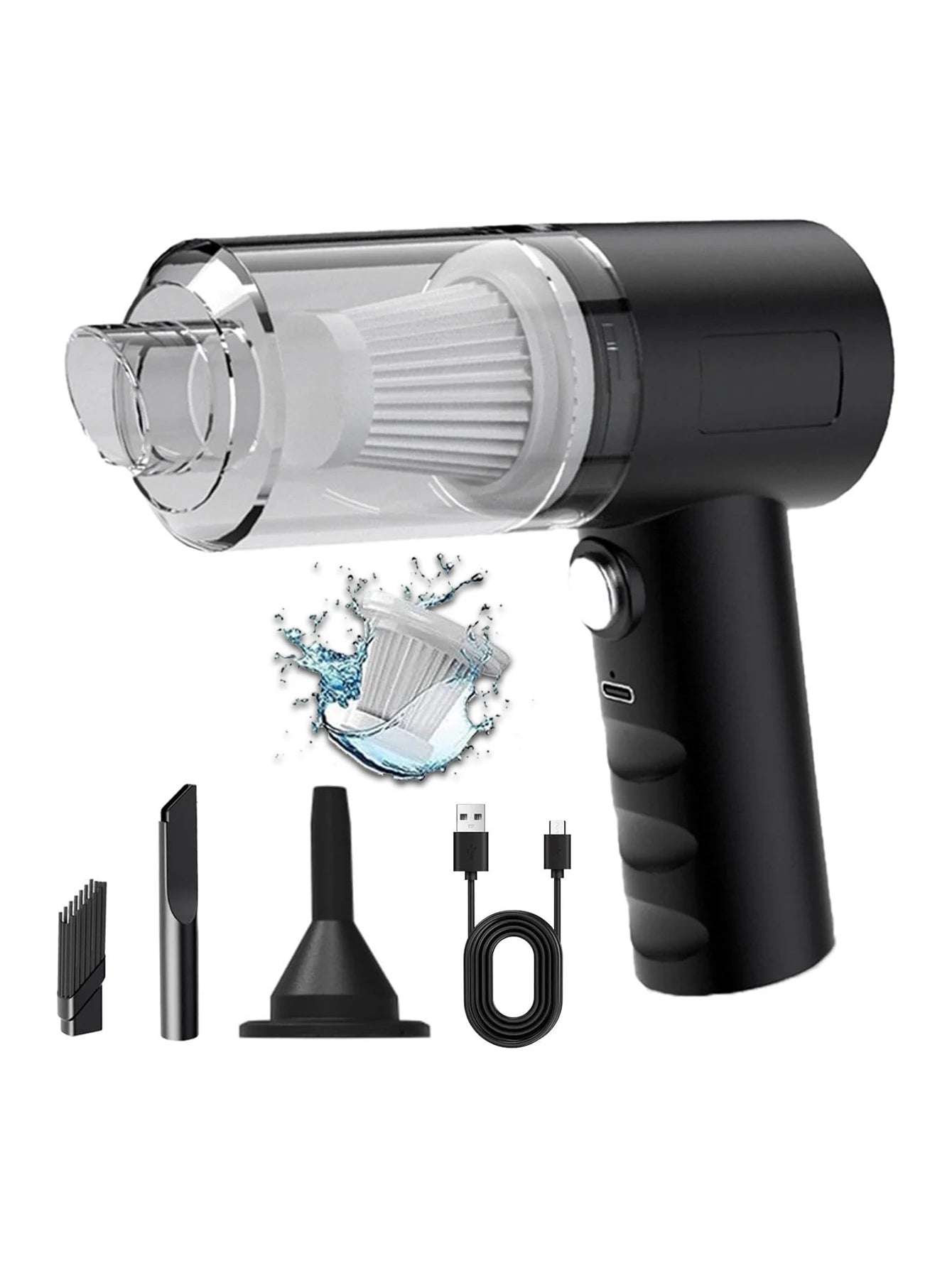 2 IN 1 Car Vacuum,  Portable Mini Cordless Cleaner, Handheld Vacuum For Home, Car, Office Desk, Powerful Suction