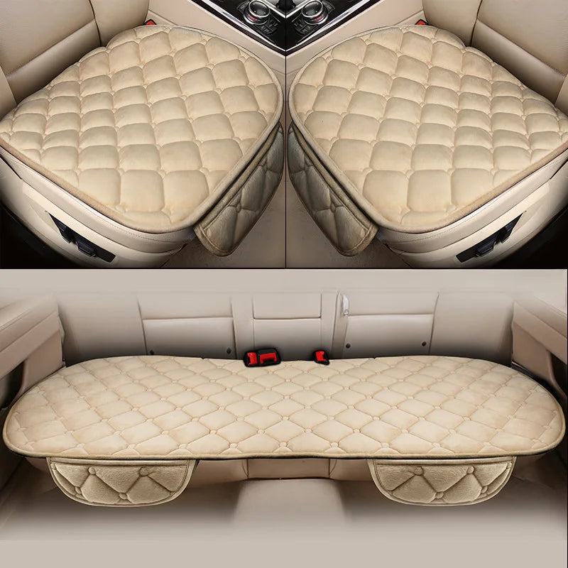 Car Seat Covers Warm Seats Cushion Protector Plush Seat Cover Autumn Winter Universal For Sedan Hatchback SUV Seat Mats