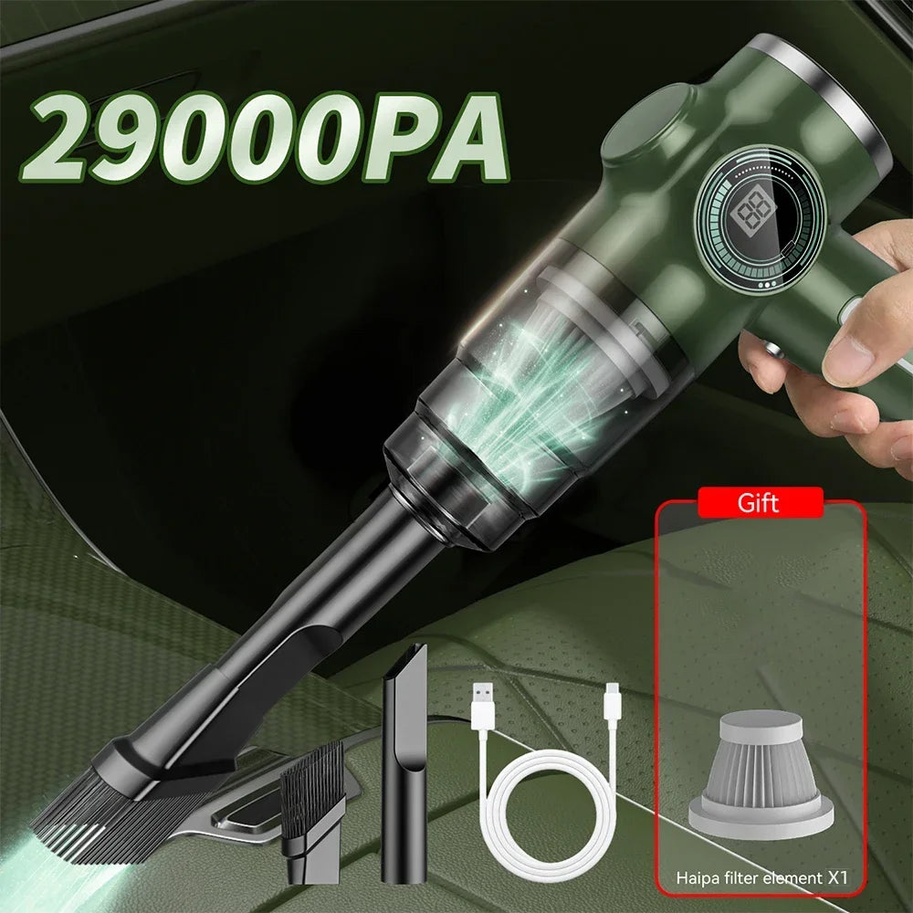 29000Pa Mini Car Vacuum Cleaner Wireless Portable Cleaner Handheld New Car Powerful Air Duster Cleaner For Car Home Appliance