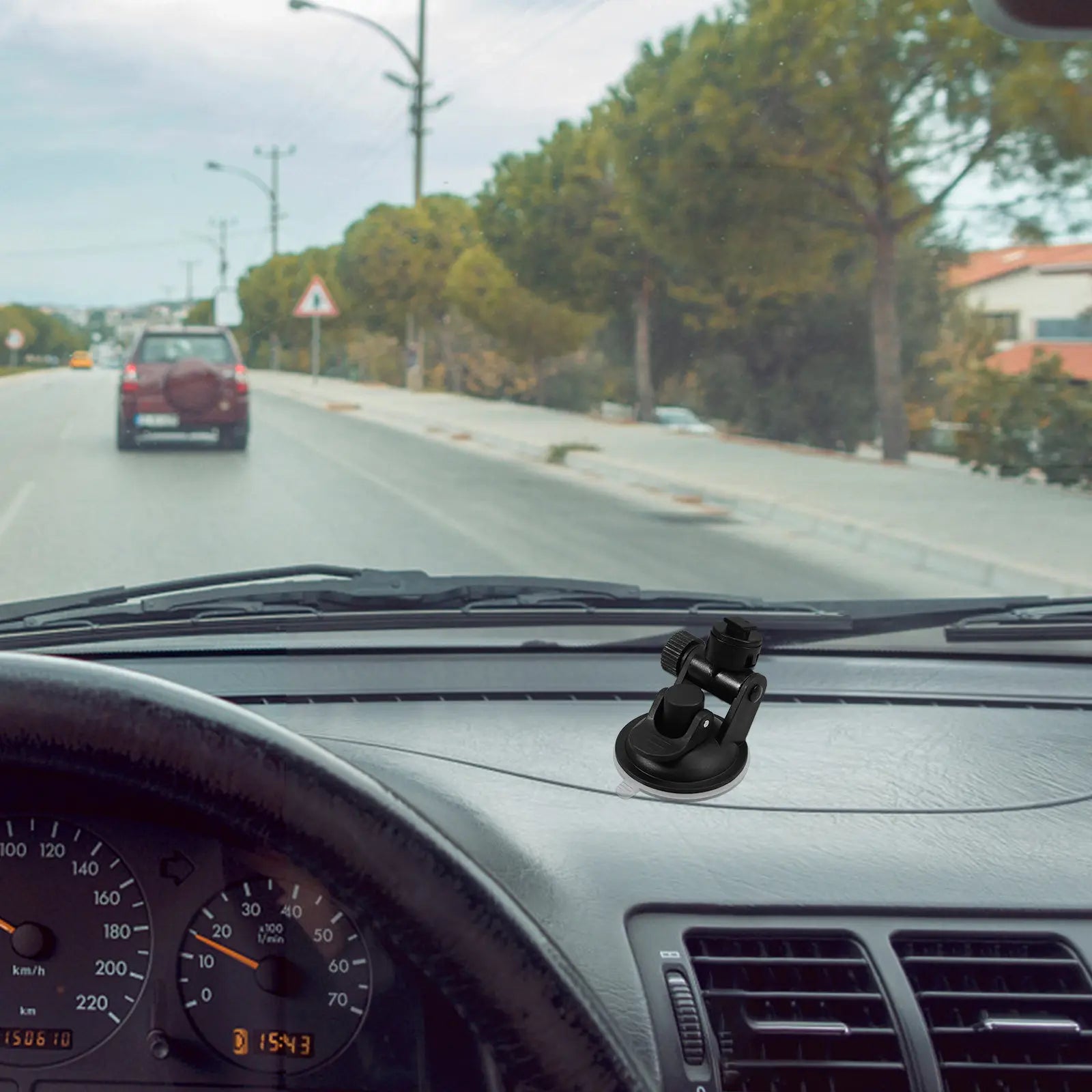 Car Dash Cam Suction Cup Mount Universal Strong Design Black Color Dashboard Holder Compatible with Multiple Dash Cameras