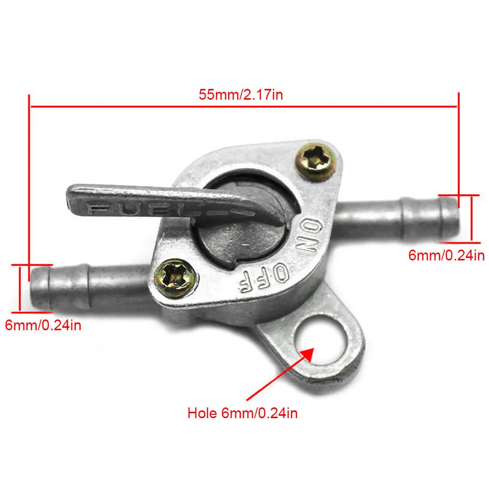 Inline Fuel Tank Tap Filter Petcock Switch Petrol Gas Fuel Tap Petcock Valve Switch for ATV Quad Pit Bike