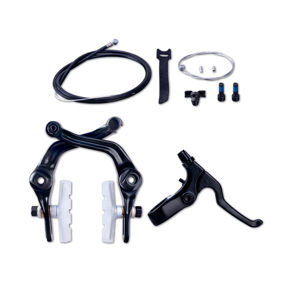 Funsea Bicycle Brakes U Brake Kit Bike Accessories Forged Alloy Lever Transparent Pads Inner Outer Housing BMX Parts  Cable