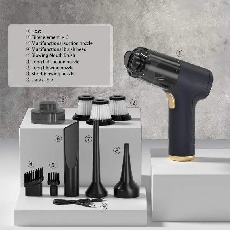 1290000Pa Car Vacuum Cleaner Powerful Cleaning Strong Suction Handheld Portable Wireless Cleaner For Car Home New Hotsale