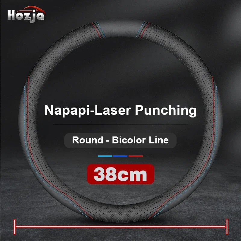 Large Size Bus Truck Steering Wheel Cover Leather Braid Cover for MAN TGS TGX E TGE CIT TGL TGM Auto Interior Accessories