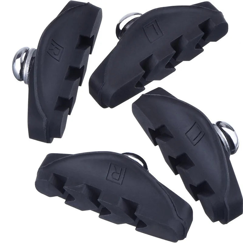 1/2 Pairs 50mm C-shaped Silent Brake Pads Caliper Brake Blocks for BMX Road Mountain Bike Durable Brake Pads Bicycle Accessories