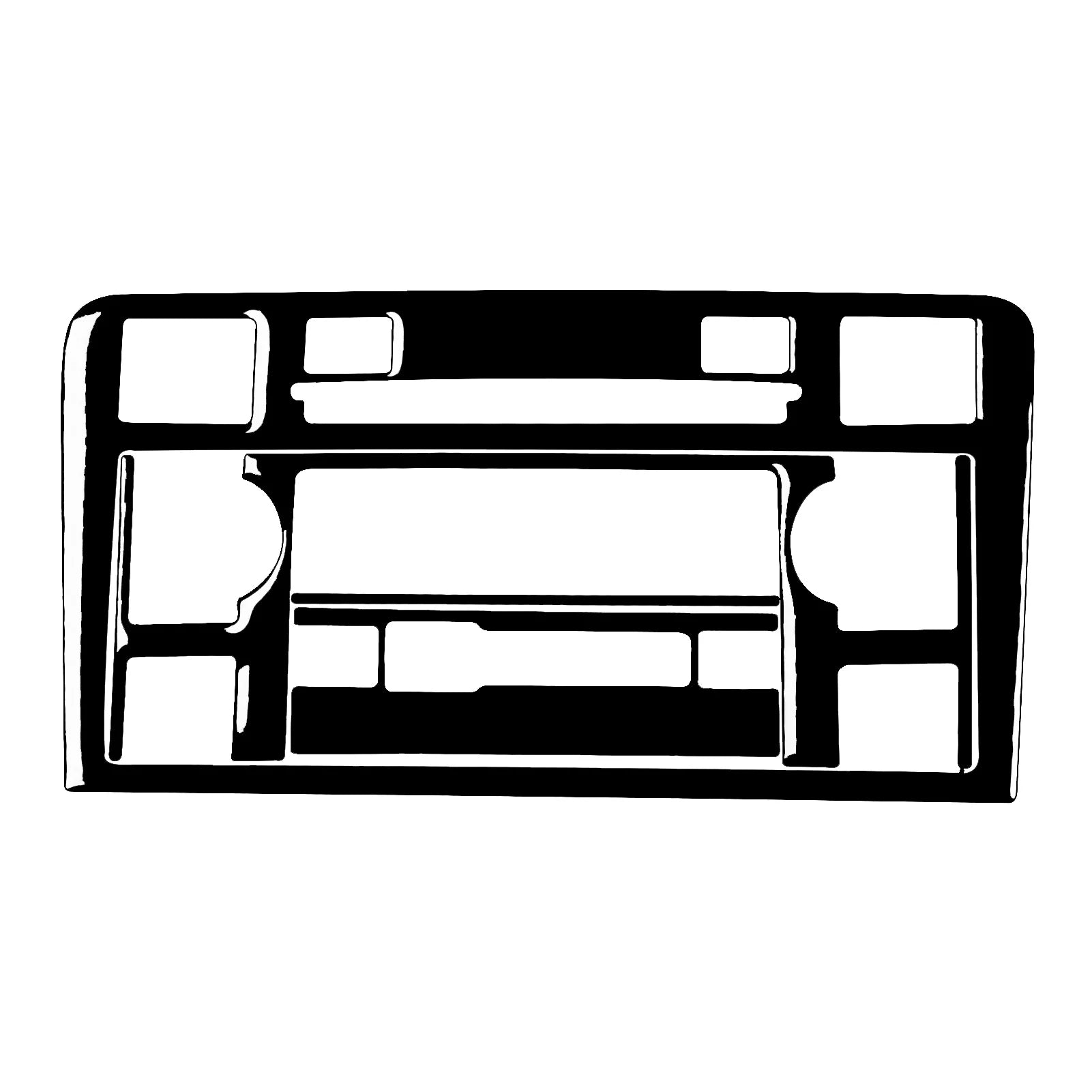 For Audi A3 S3 8P 2006 2007 Car Accessories Carbon Fiber Central AC Radio CD Navigation Panel Set Trim Cover Interior Sticker