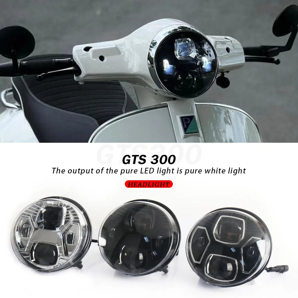 Motorcycle Accessories Front LED Headlight Headlamp Head Light Fairing For Vespa GTS300 gts300 Gts 300 GTS 300