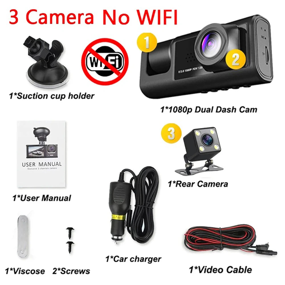 Car DVR WiFi Full HD 1080P Dash Cam Rear View Car Camera Car Video Recorder Parking Monitor Night Vision Auto Black Box G-sensor