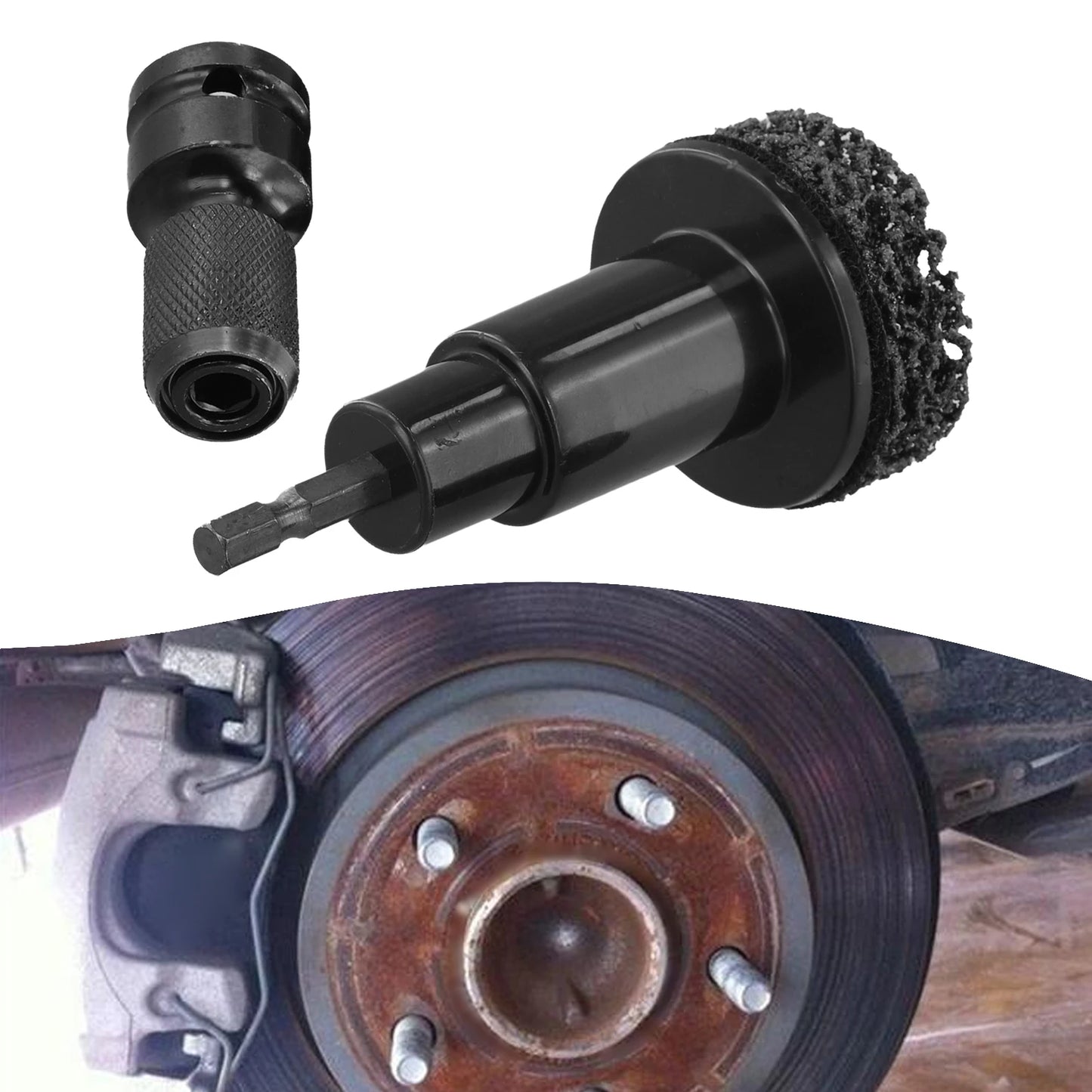 2 Pcs Car Hub Shaft Head Rust Removal Maintenance Brake Disc Rust Removal Tools Aluminum Alloy Metal Car Repair Tools