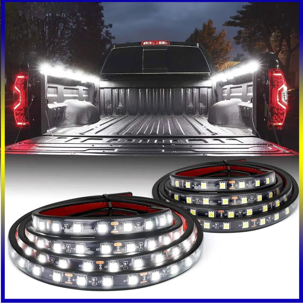 Pickup Truck LED Car Light, One Trailer Two Truck Trunk Light, Suitable For Cargo, Pickup Trucks SUV 2PCS 60 inch 180 LED
