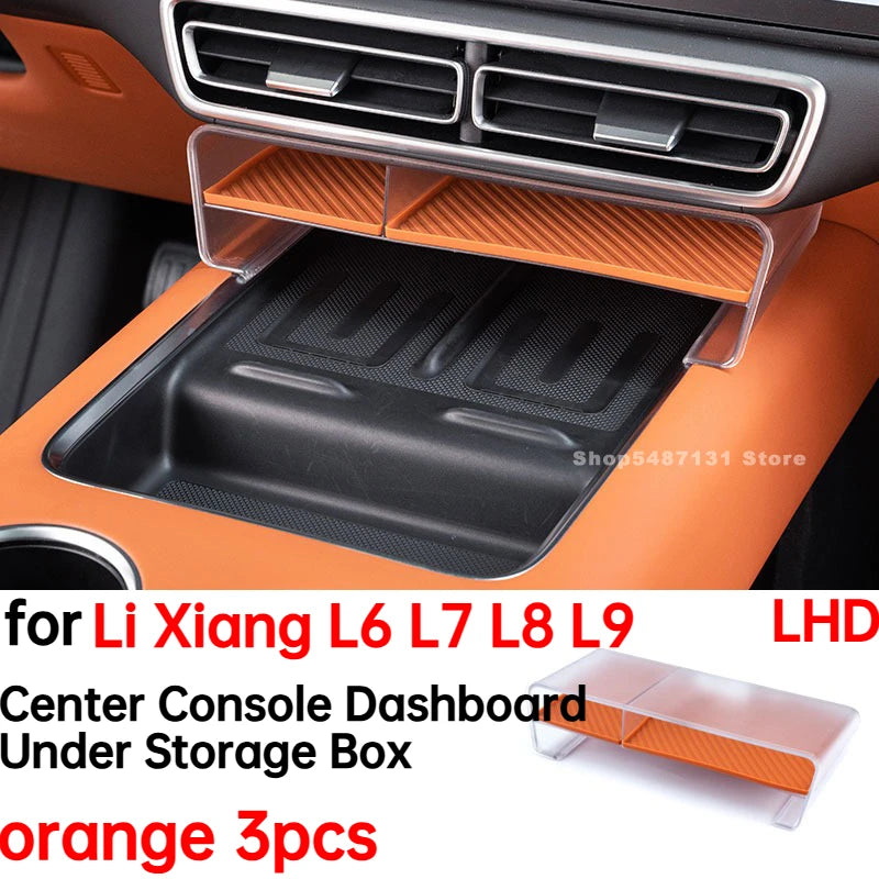 Car Center Console Dashboard Under Storage Box for Li Xiang L6 L7 L8 L9 Interior Accessories 2024 2025 for Left Hand Drive