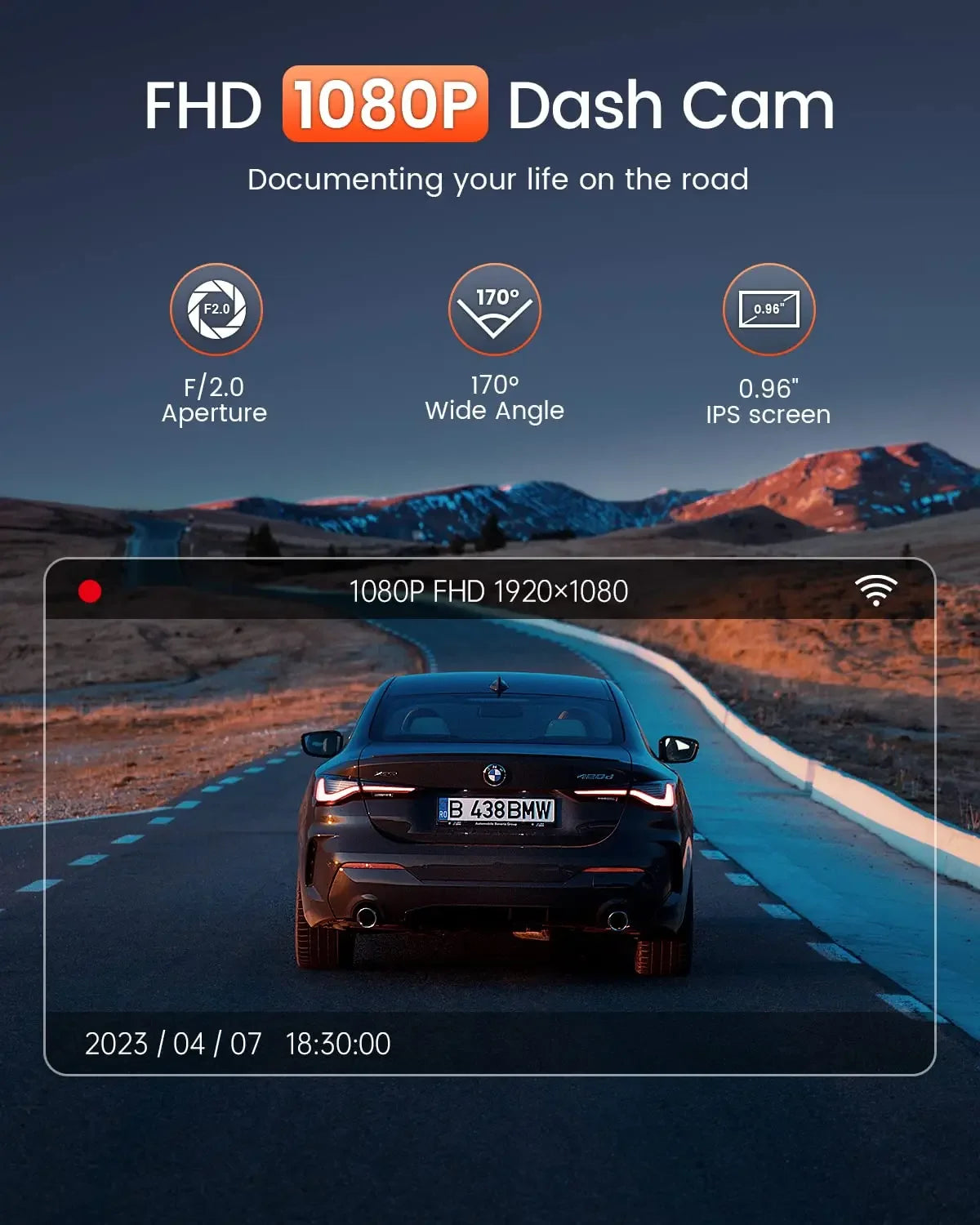 Car DVR Dash Cam FHD 1080P Mini Car Front Dash Camera 24H Parking Night Vision Auto Record Video Recording Dash Cam Camcorder
