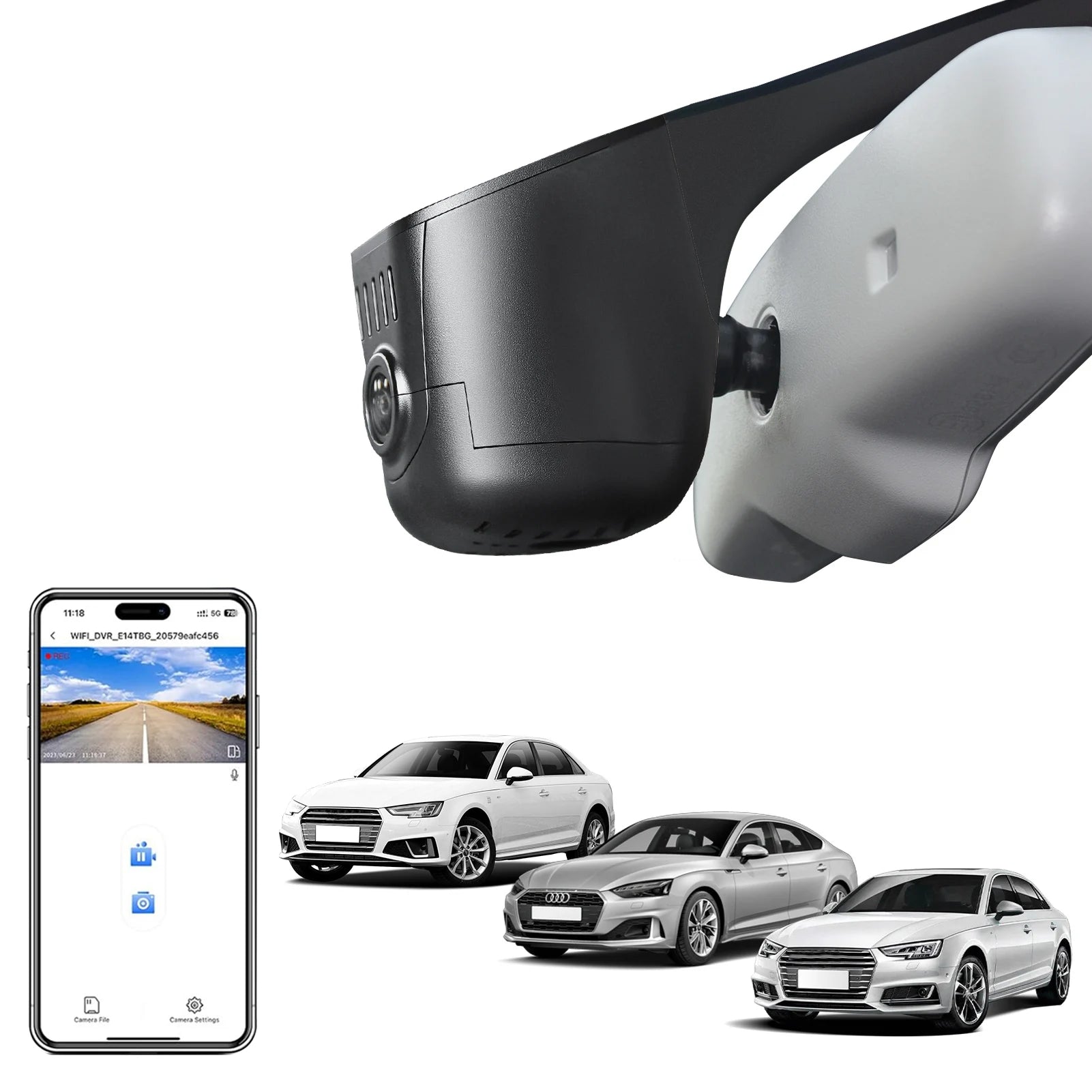 4K Dash Cam For Audi A3 A5 A6 A7 A8 Q2 Q3 Q5 Q7 Q8 S4 S6 S8 B8 C6 C7 RS R8 S5 S6 S7 S8 (Model B/C) WiFi APP GPS Dash Car Camera