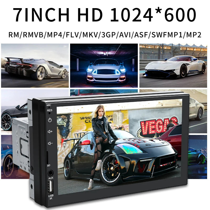 Car Radio 1 Din MP5 Android Auto  CarPlay 7 Inch Universal Autoradio USB TF Camera Bluetooth HD Camera Smart Car Systems