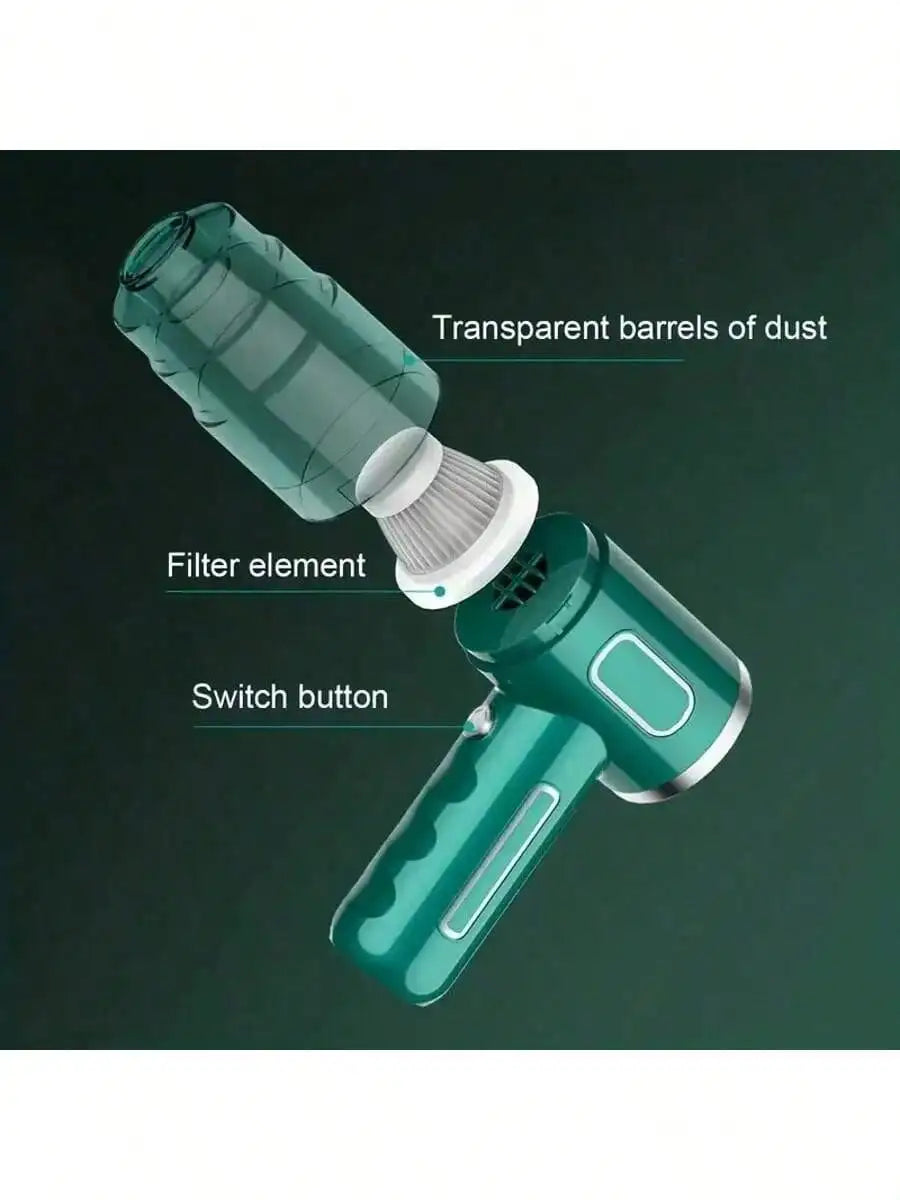 Portable Car Vacuum Cleaner, 3500Pa Suction Power, Handheld Design, USB Rechargeable, Suitable for Cleaning Cars and Homes