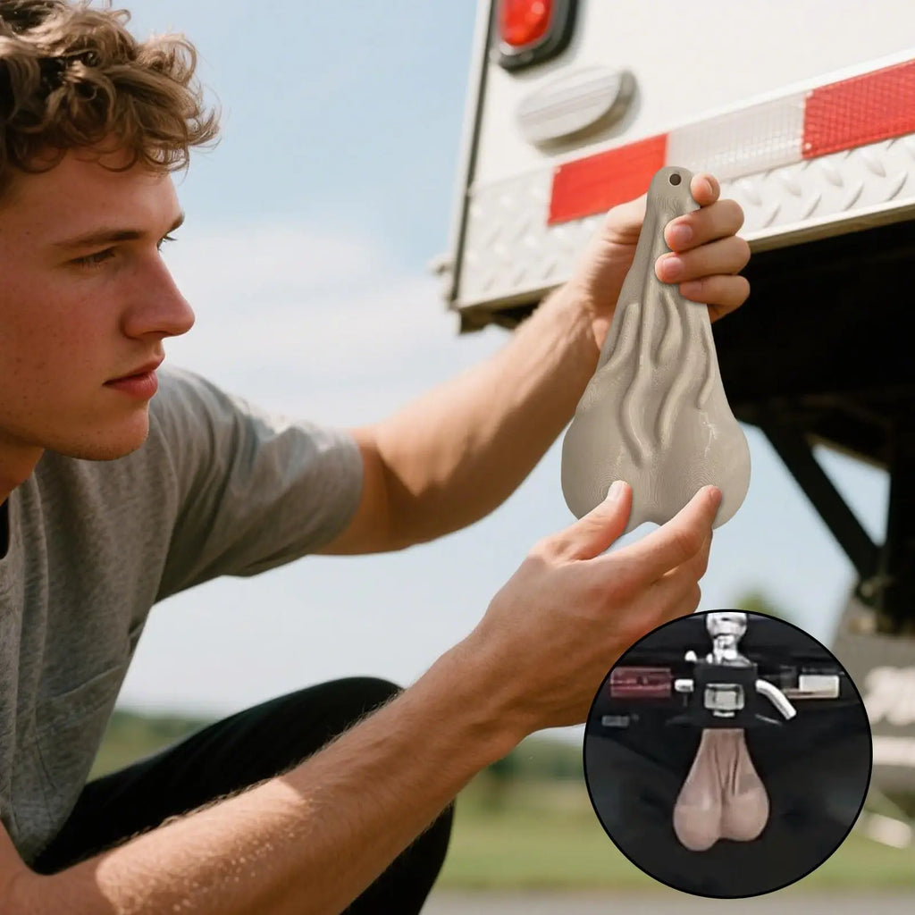 Truck Balls Hitch Covers Funny Bumper Ornament Decorative Trailer Hitch Covers Gift for Men Husband Prank Automotive Accessories